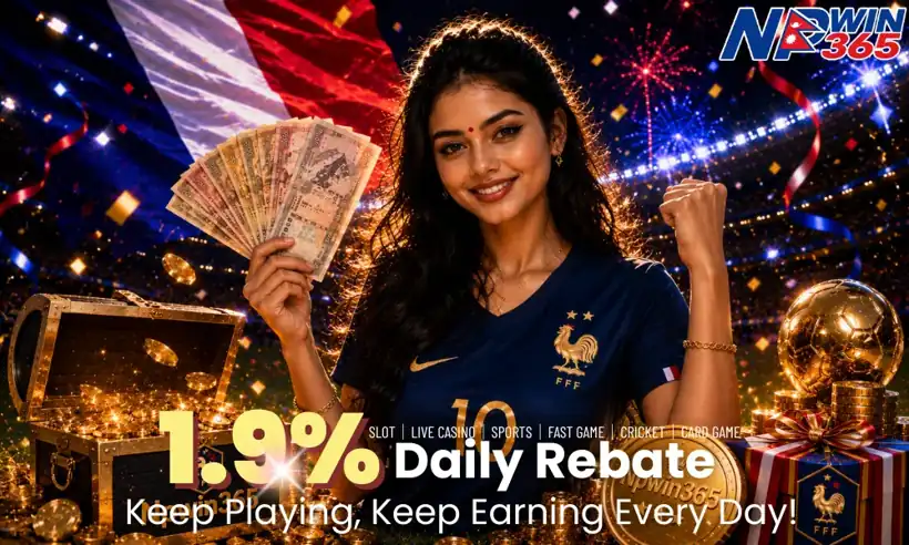 NPwin365 1.9% daily rebate in Nepal