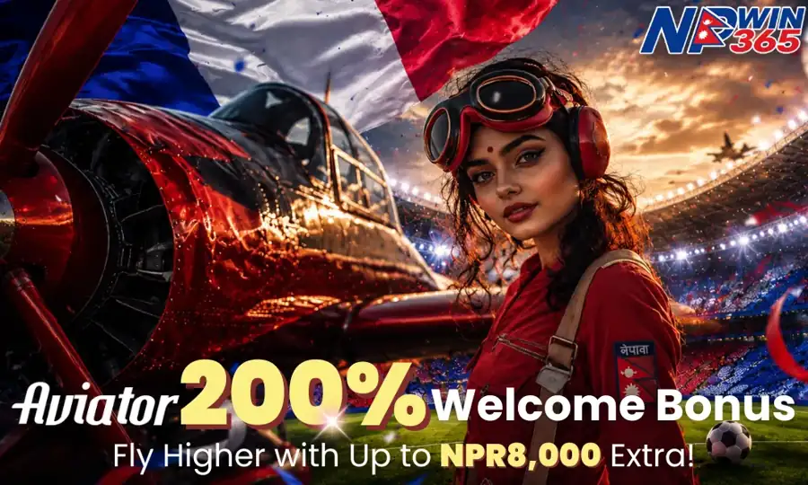 NPwin365 200% Aviator welcome bonus up to NPR 8,000 in Nepal