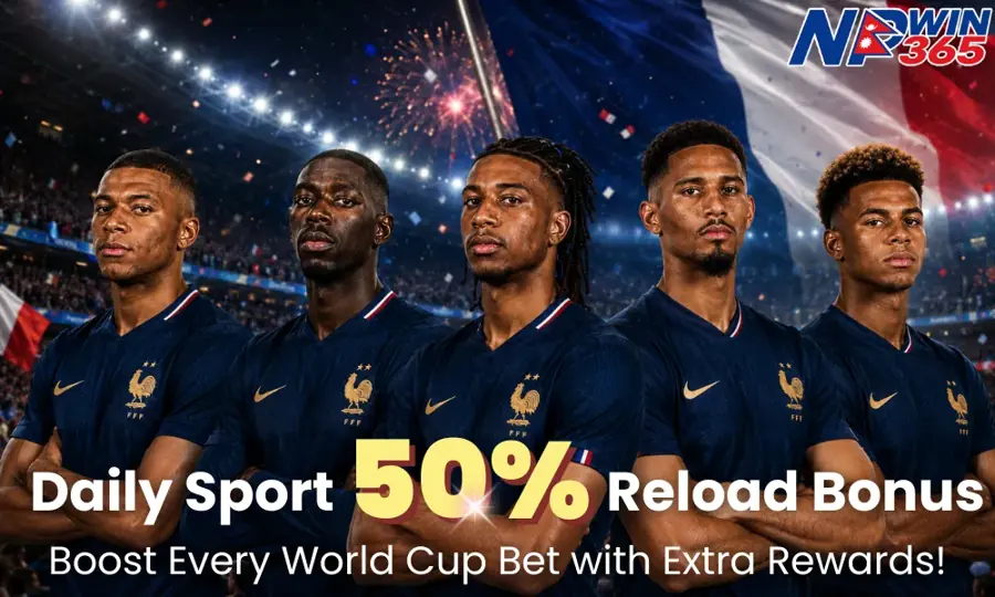 NPwin365 50% daily sports reload bonus for the World Cup in Nepal