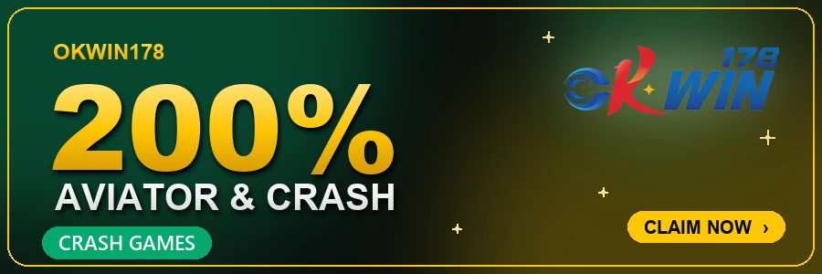 OKwin178 200% Aviator and crash welcome bonus for Nepal players in NPR