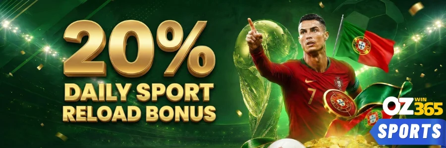 Ozwin365 20% daily sports reload bonus in Nepal